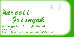 marcell frisnyak business card