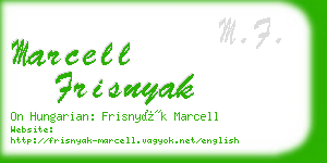 marcell frisnyak business card